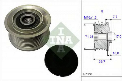 INA 535007810 -  Механизм свободного хода генератора