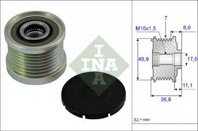 INA 535008110 -  Механизм свободного хода генератора