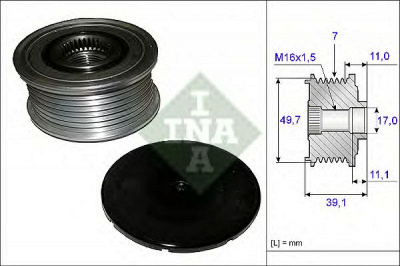 INA 535008410 -  Механизм свободного хода генератора