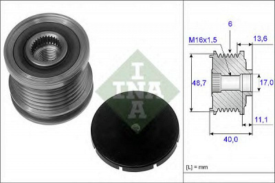 INA 535008510 -  Механизм свободного хода генератора