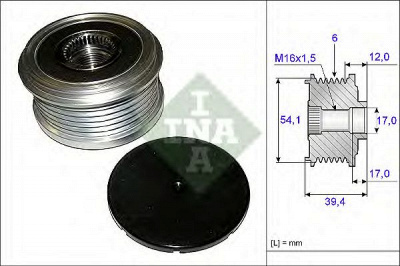 INA 535009010 -  Механизм свободного хода генератора