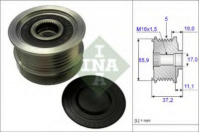 INA 535009610 -  Механизм свободного хода генератора
