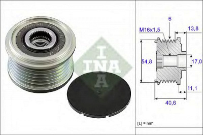 INA 535010210 -  Механизм свободного хода генератора