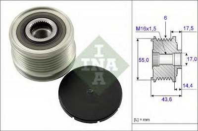 INA 535010510 -  Механизм свободного хода генератора
