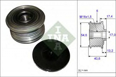 INA 535010910 -  Механизм свободного хода генератора