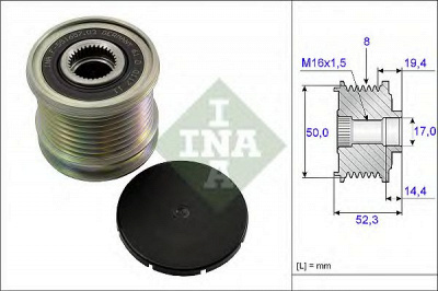 INA 535011110 -  Механизм свободного хода генератора