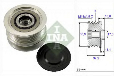 INA 535011310 -  Механизм свободного хода генератора