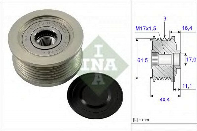 INA 535011510 -  Механизм свободного хода генератора