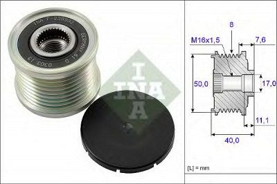 INA 535011910 -  Механизм свободного хода генератора