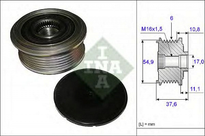 INA 535012310 -  Механизм свободного хода генератора