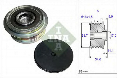 INA 535012510 -  Механизм свободного хода генератора