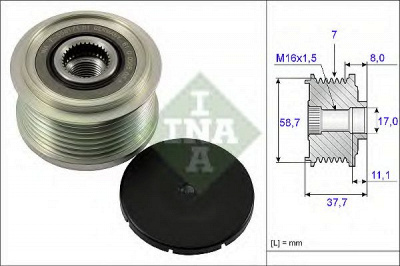 INA 535012810 -  Механизм свободного хода генератора