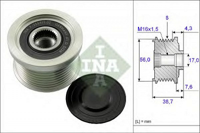 INA 535013110 -  Механизм свободного хода генератора