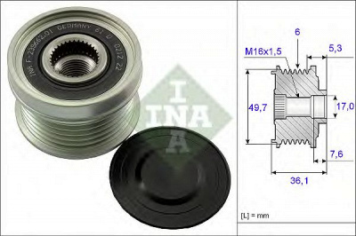 INA 535013410 -  Механизм свободного хода генератора