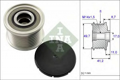 INA 535014110 -  Механизм свободного хода генератора