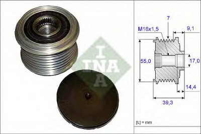 INA 535014210 -  Механизм свободного хода генератора