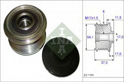 INA 535014910 -  Механизм свободного хода генератора