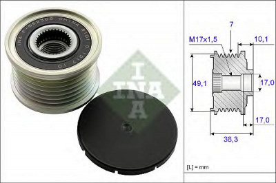 INA 535015310 -  Механизм свободного хода генератора