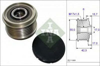 INA 535015410 -  Механизм свободного хода генератора