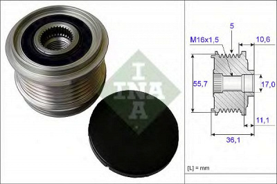 INA 535016110 -  Механизм свободного хода генератора