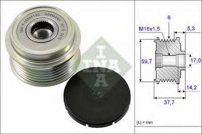 INA 535016210 -  Механизм свободного хода генератора