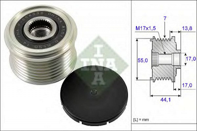 INA 535016710 -  Механизм свободного хода генератора