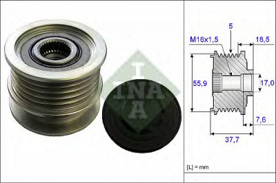 INA 535016910 -  Механизм свободного хода генератора