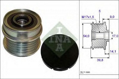 INA 535017110 -  Механизм свободного хода генератора