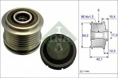 INA 535018110 -  Механизм свободного хода генератора