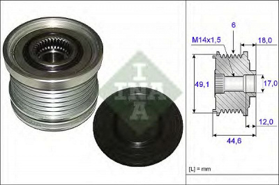 INA 535018210 -  Механизм свободного хода генератора