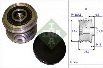 INA 535020310 -  Механизм свободного хода генератора
