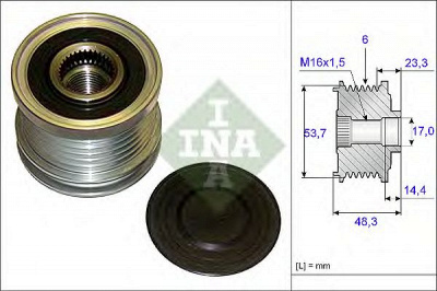 INA 535020410 -  Механизм свободного хода генератора