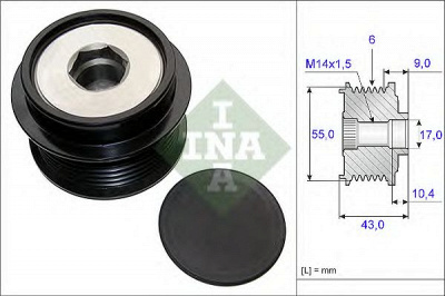 INA 535020810 -  Механизм свободного хода генератора