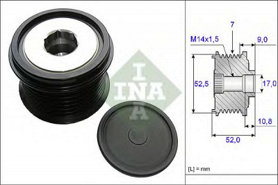 INA 535020910 -  Механизм свободного хода генератора