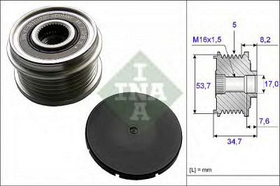 INA 535021110 -  Механизм свободного хода генератора
