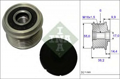 INA 535021610 -  Механизм свободного хода генератора