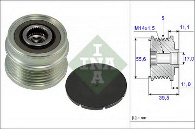 INA 535021810 -  Механизм свободного хода генератора