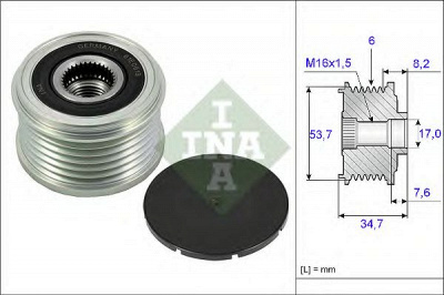 INA 535022410 -  Механизм свободного хода генератора