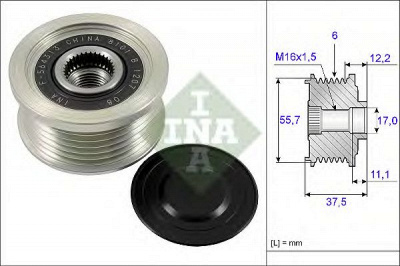 INA 535022610 -  Механизм свободного хода генератора