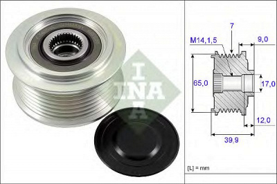 INA 535022910 -  Механизм свободного хода генератора
