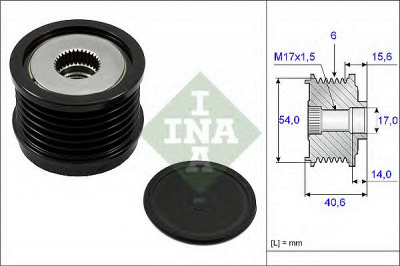 INA 535023010 -  Механизм свободного хода генератора