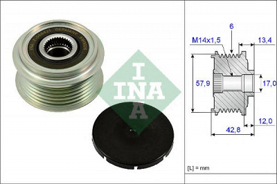 INA 535024010 -  Механизм свободного хода генератора
