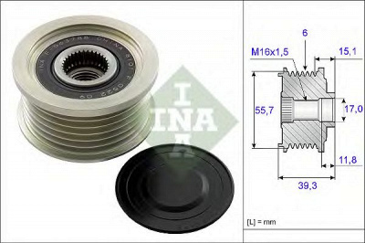 INA 535024910 -  Механизм свободного хода генератора