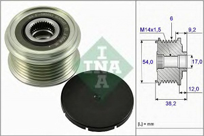 INA 535026310 -  Механизм свободного хода генератора