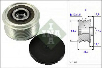INA 535026410 -  Механизм свободного хода генератора