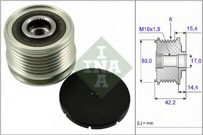INA 535026510 -  Механизм свободного хода генератора