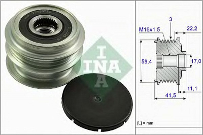 INA 535026910 -  Механизм свободного хода генератора