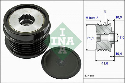 INA 535027210 -  Механизм свободного хода генератора