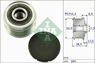 INA 535027310 -  Механизм свободного хода генератора