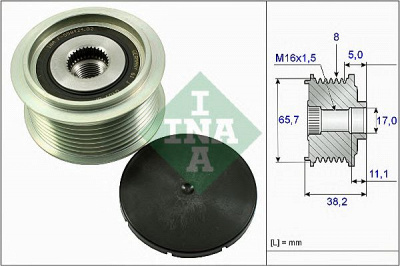 INA 535027410 -  Механизм свободного хода генератора